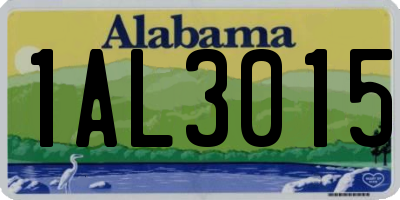 AL license plate 1AL3015