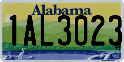 AL license plate 1AL3023