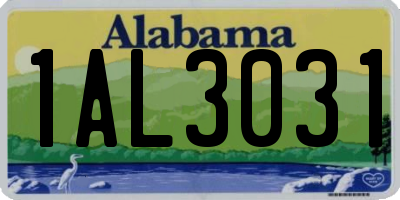 AL license plate 1AL3031