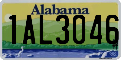AL license plate 1AL3046