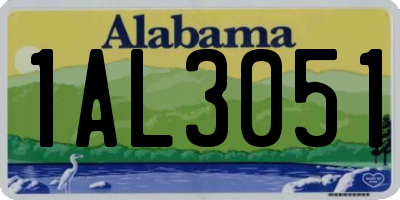 AL license plate 1AL3051
