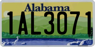 AL license plate 1AL3071
