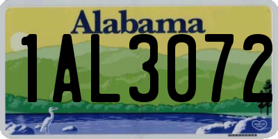 AL license plate 1AL3072