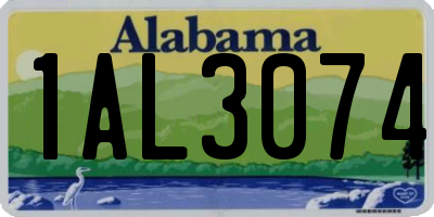 AL license plate 1AL3074