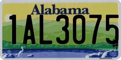 AL license plate 1AL3075