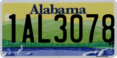 AL license plate 1AL3078