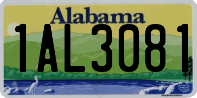 AL license plate 1AL3081
