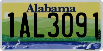 AL license plate 1AL3091