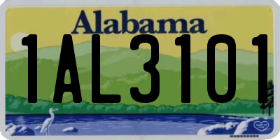 AL license plate 1AL3101