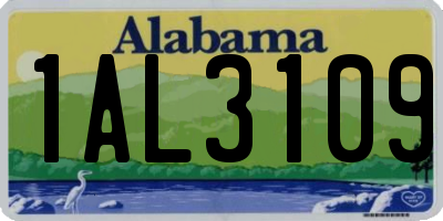 AL license plate 1AL3109