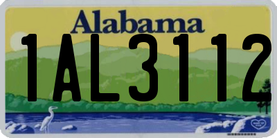 AL license plate 1AL3112