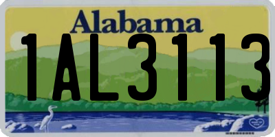 AL license plate 1AL3113