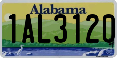 AL license plate 1AL3120