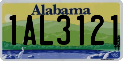 AL license plate 1AL3121