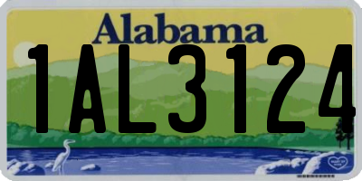 AL license plate 1AL3124