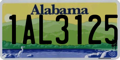 AL license plate 1AL3125