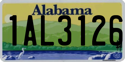 AL license plate 1AL3126