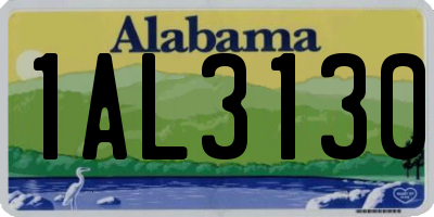 AL license plate 1AL3130