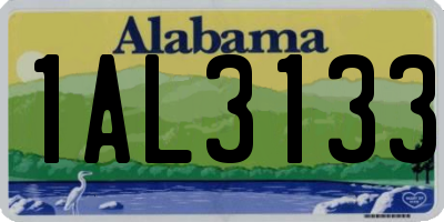 AL license plate 1AL3133