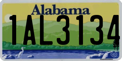 AL license plate 1AL3134