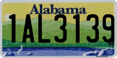 AL license plate 1AL3139