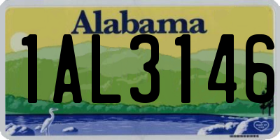 AL license plate 1AL3146