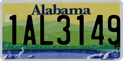 AL license plate 1AL3149