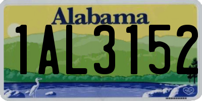AL license plate 1AL3152