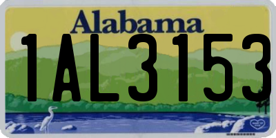 AL license plate 1AL3153