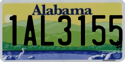 AL license plate 1AL3155