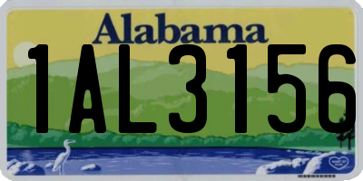 AL license plate 1AL3156