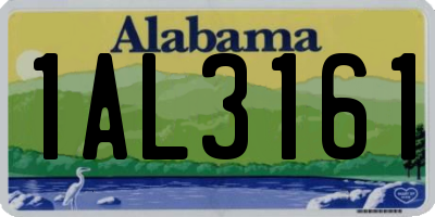 AL license plate 1AL3161