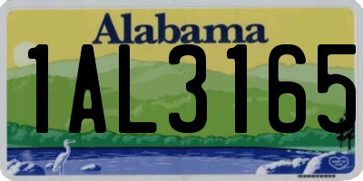 AL license plate 1AL3165