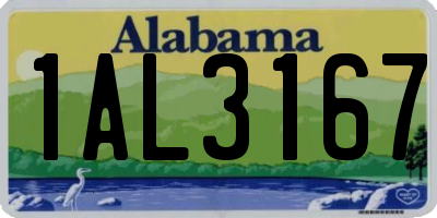 AL license plate 1AL3167