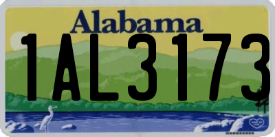 AL license plate 1AL3173