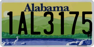 AL license plate 1AL3175