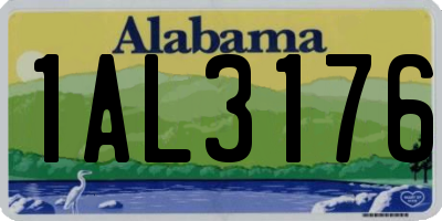 AL license plate 1AL3176
