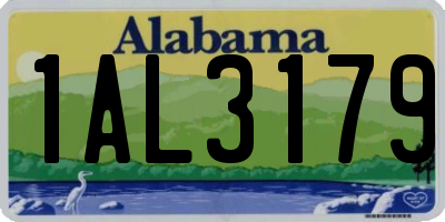 AL license plate 1AL3179
