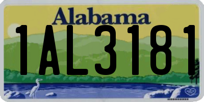 AL license plate 1AL3181