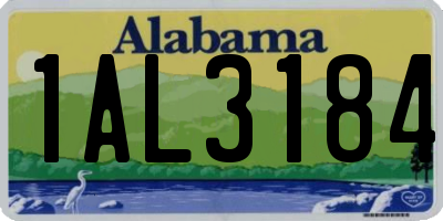 AL license plate 1AL3184