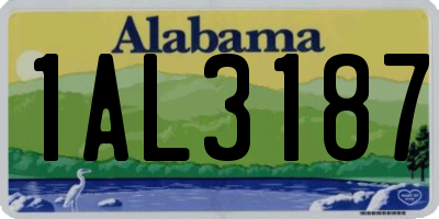 AL license plate 1AL3187