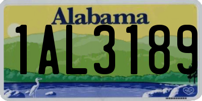 AL license plate 1AL3189