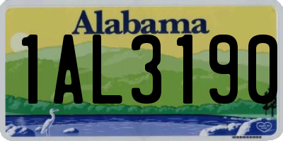 AL license plate 1AL3190
