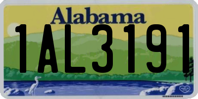 AL license plate 1AL3191
