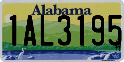 AL license plate 1AL3195