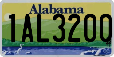 AL license plate 1AL3200
