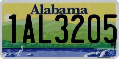AL license plate 1AL3205