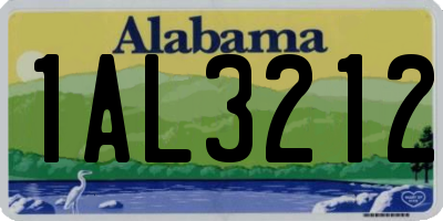 AL license plate 1AL3212