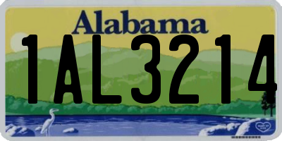 AL license plate 1AL3214