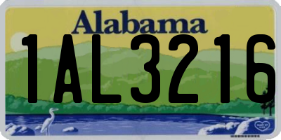 AL license plate 1AL3216